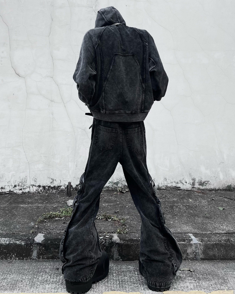 Post-Apocalyptic Washed l Multi-Pocket Cargo Jeans