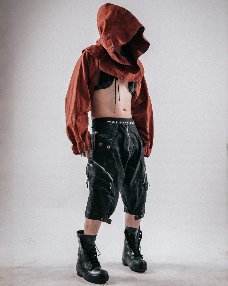 Post-Apocalyptic Wasteland Distressed Cargo Shorts