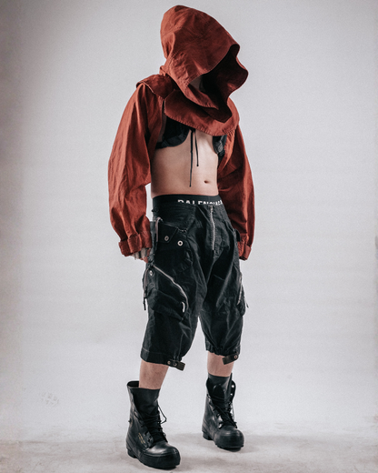Post-Apocalyptic Wasteland Distressed Cargo Shorts