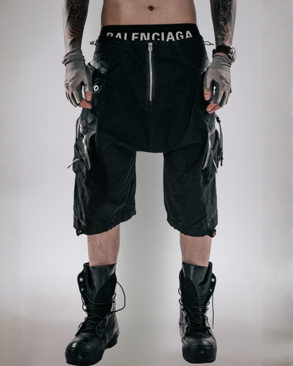 Post-Apocalyptic Wasteland Distressed Cargo Shorts