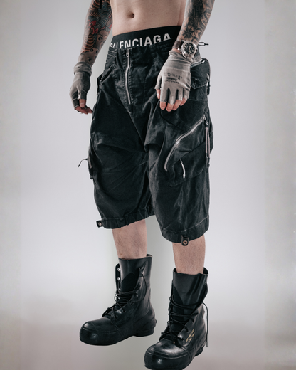 Post-Apocalyptic Wasteland Distressed Cargo Shorts