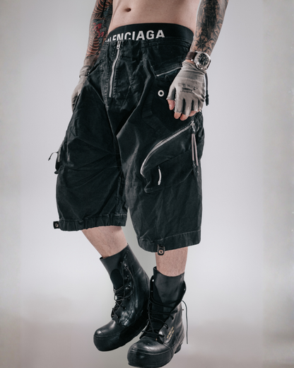 Post-Apocalyptic Wasteland Distressed Cargo Shorts