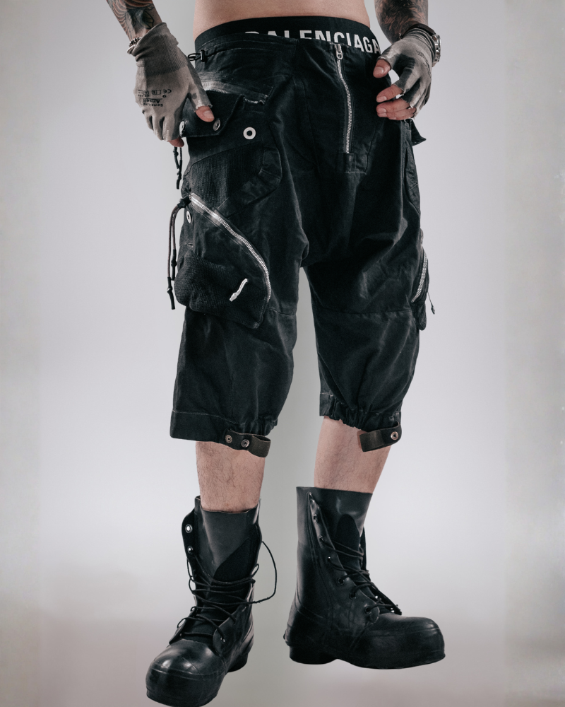 Post-Apocalyptic Wasteland Distressed Cargo Shorts