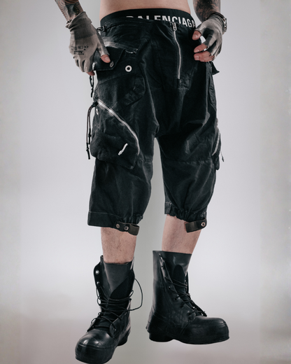 Post-Apocalyptic Wasteland Distressed Cargo Shorts