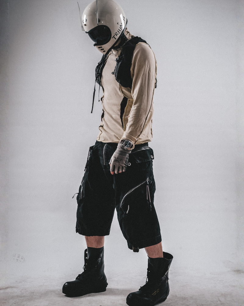 Post-Apocalyptic Wasteland Distressed Cargo Shorts