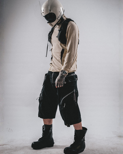Post-Apocalyptic Wasteland Distressed Cargo Shorts