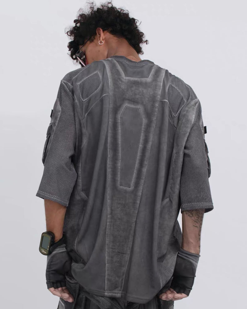 Post-Apocalyptic Wasteland Mesh Half-Sleeve T-Shirt