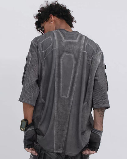 Post-Apocalyptic Wasteland Mesh Half-Sleeve T-Shirt