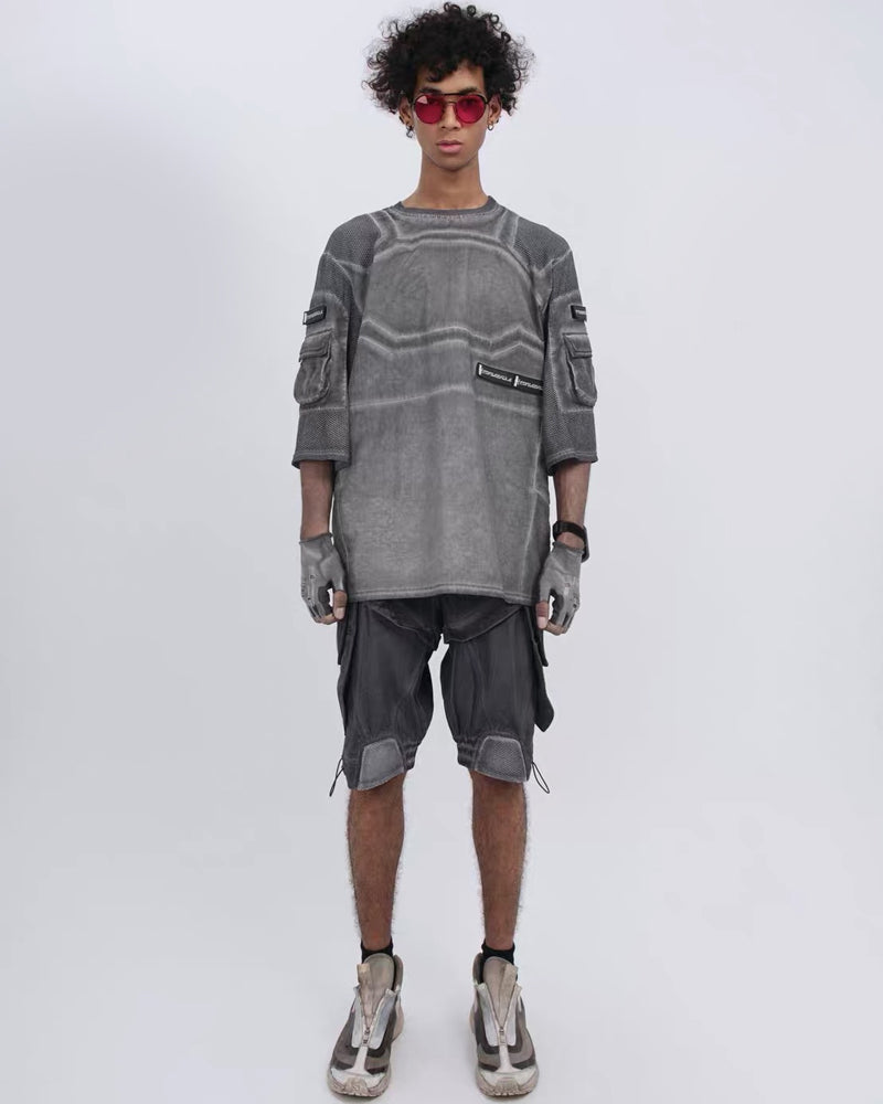 Post-Apocalyptic Wasteland Mesh Half-Sleeve T-Shirt