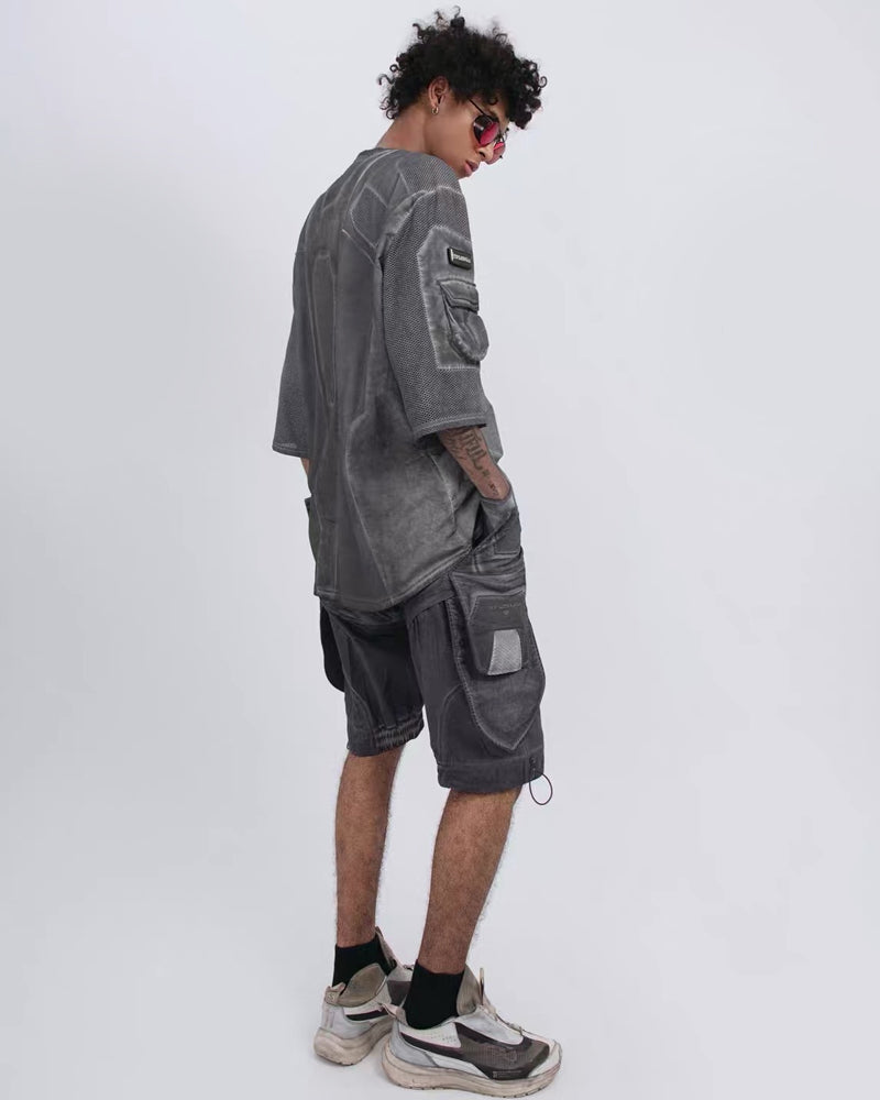 Post-Apocalyptic Wasteland Mesh Half-Sleeve T-Shirt