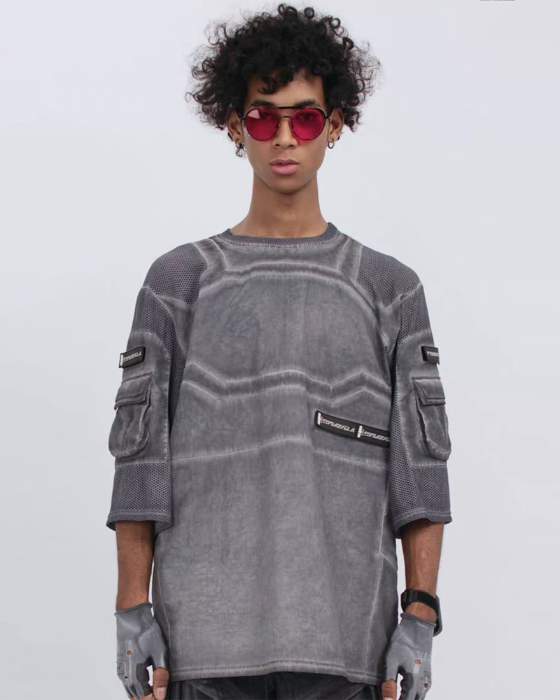 Post-Apocalyptic Wasteland Mesh Half-Sleeve T-Shirt