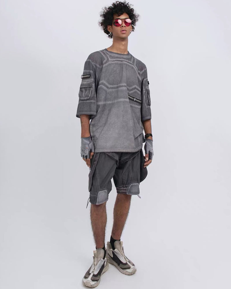 Post-Apocalyptic Wasteland Mesh Half-Sleeve T-Shirt