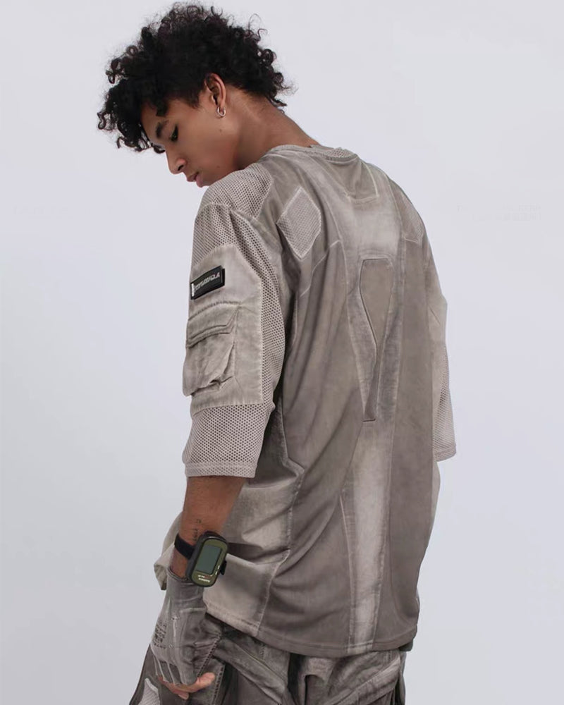 Post-Apocalyptic Wasteland Mesh Half-Sleeve T-Shirt