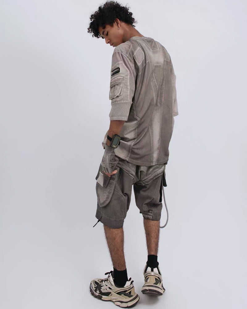 Post-Apocalyptic Wasteland Mesh Half-Sleeve T-Shirt