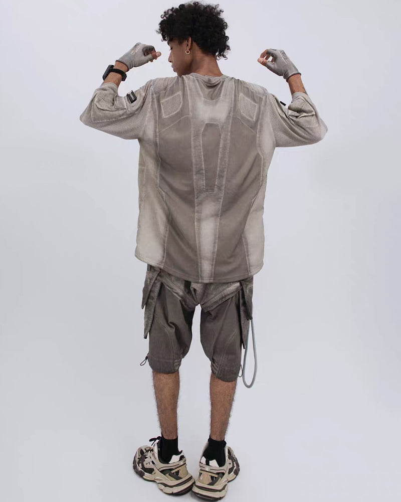 Post-Apocalyptic Wasteland Mesh Half-Sleeve T-Shirt
