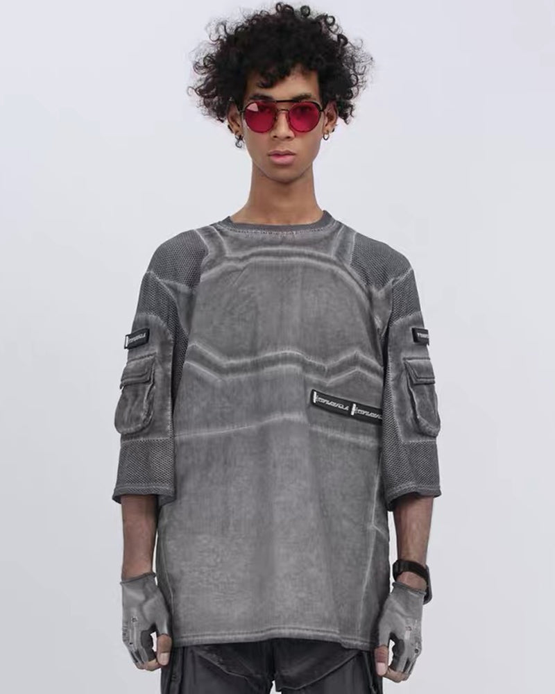 Post-Apocalyptic Wasteland Mesh Half-Sleeve T-Shirt
