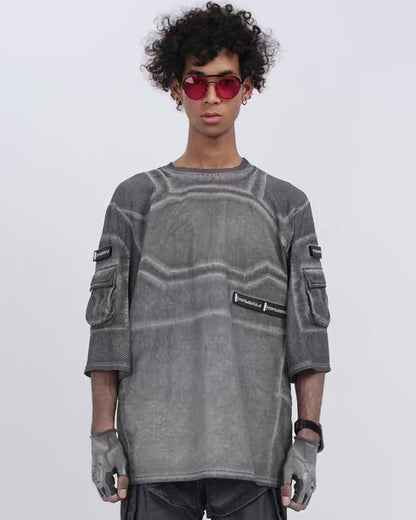 Post-Apocalyptic Wasteland Mesh Half-Sleeve T-Shirt