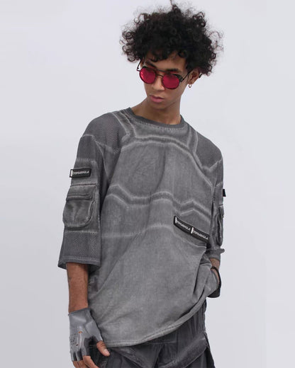 Post-Apocalyptic Wasteland Mesh Half-Sleeve T-Shirt