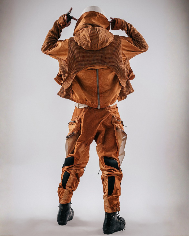 Post-Apocalyptic Dune Wasteland Techwear Flight Jacket