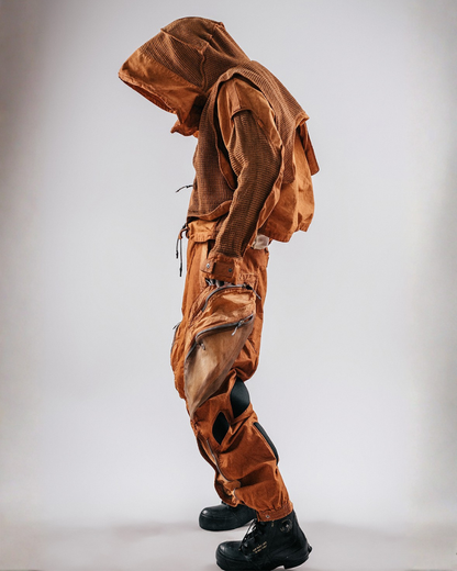 Post-Apocalyptic Dune Wasteland Techwear Flight Jacket
