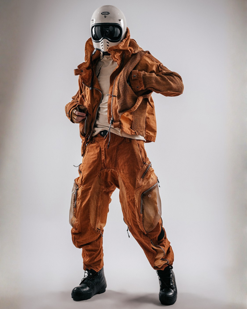 Post-Apocalyptic Dune Wasteland Techwear Flight Jacket