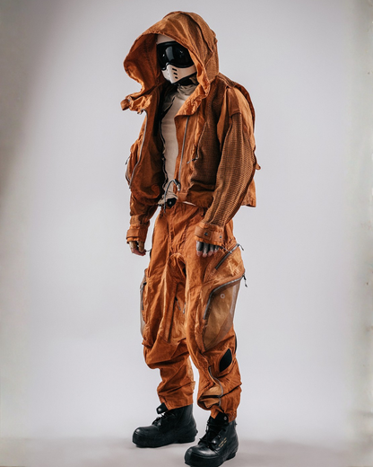 Post-Apocalyptic Dune Wasteland Techwear Flight Jacket