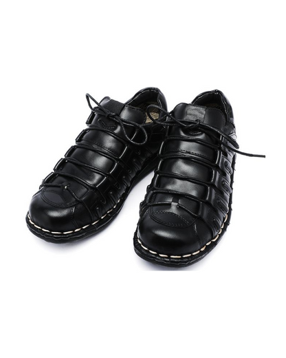 Techwear Punk Style Motorcycle Leather Shoes