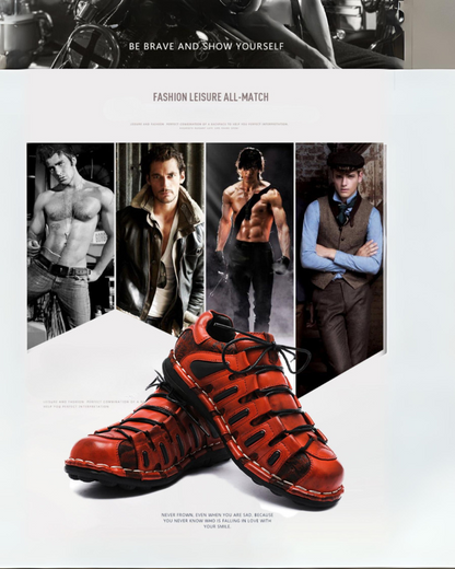 Techwear Punk Style Motorcycle Leather Shoes