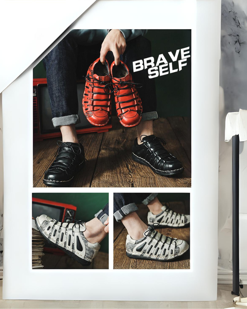 Techwear Punk Style Motorcycle Leather Shoes