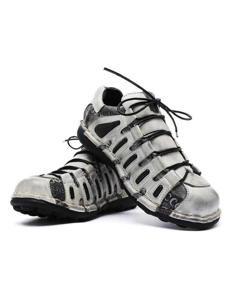 Techwear Punk Style Motorcycle Leather Shoes