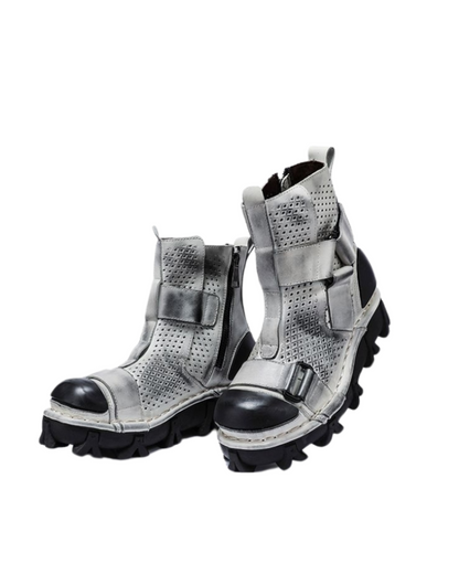 Techwear Punk Style Unisex Motorcycle Platform Boots