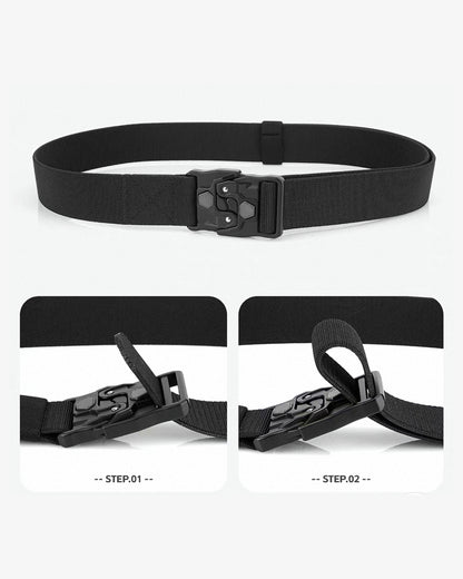 Quick-Release Webbed Tactical Stretch Belt