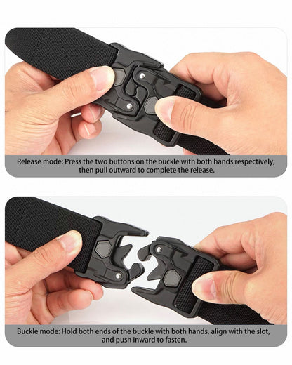 Quick-Release Webbed Tactical Stretch Belt