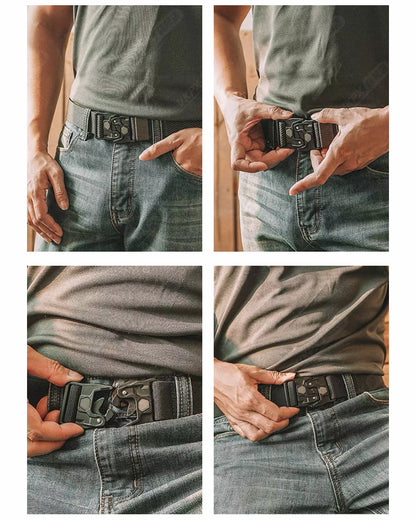 Quick-Release Webbed Tactical Stretch Belt