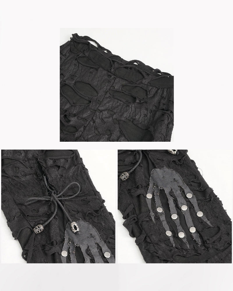 Grunge Destroyed Skinny Women Stretch Punk Pants