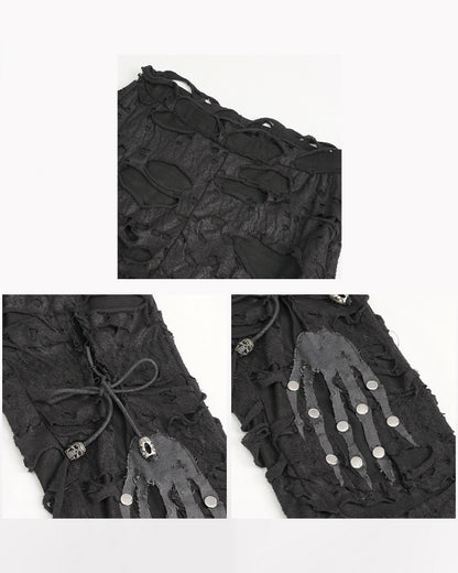 Grunge Destroyed Skinny Women Stretch Punk Pants