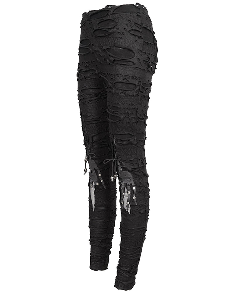 Grunge Destroyed Skinny Women Stretch Punk Pants