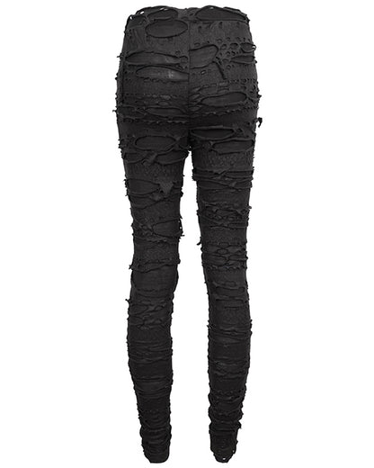 Grunge Destroyed Skinny Women Stretch Punk Pants