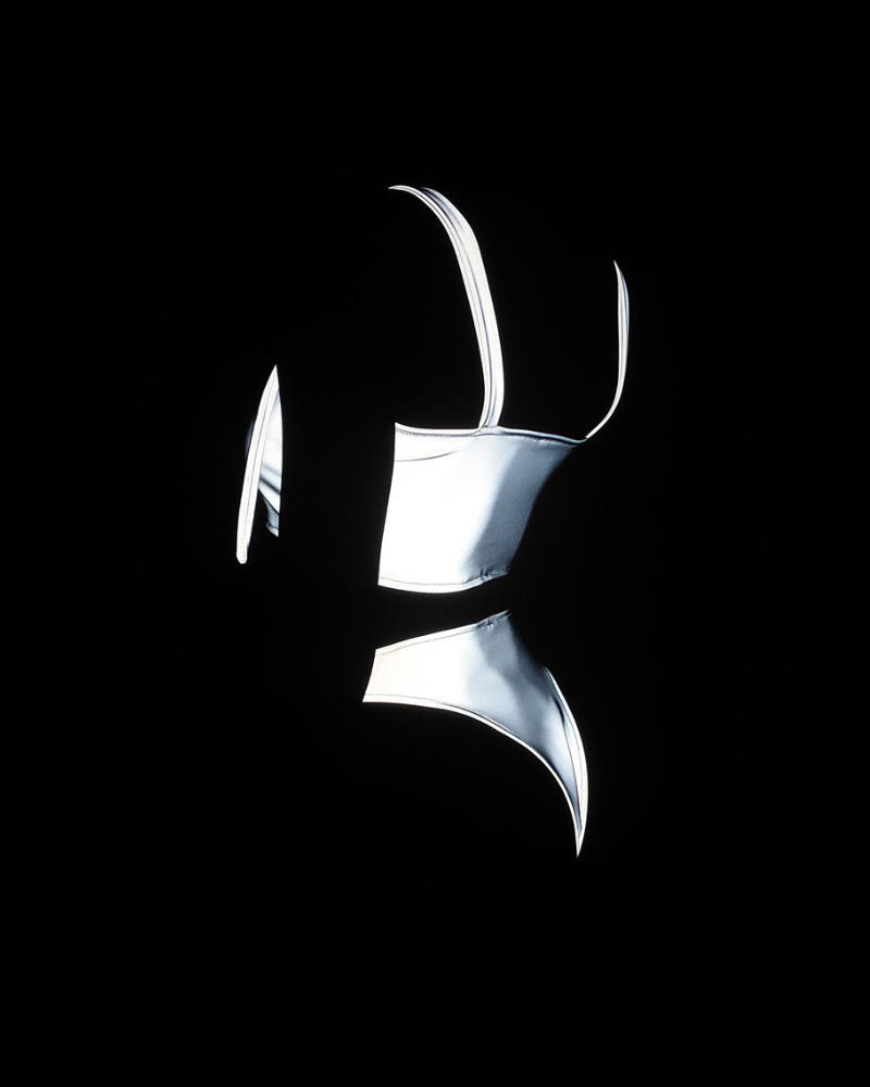 Reflective Rave Clothing Shiny Bikini Set – Techwear Official
