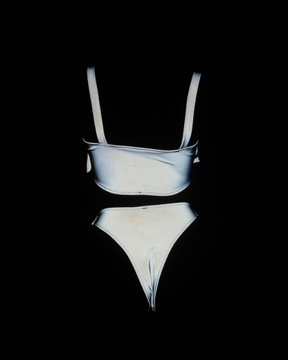 Reflective Rave Clothing Shiny Bikini Set