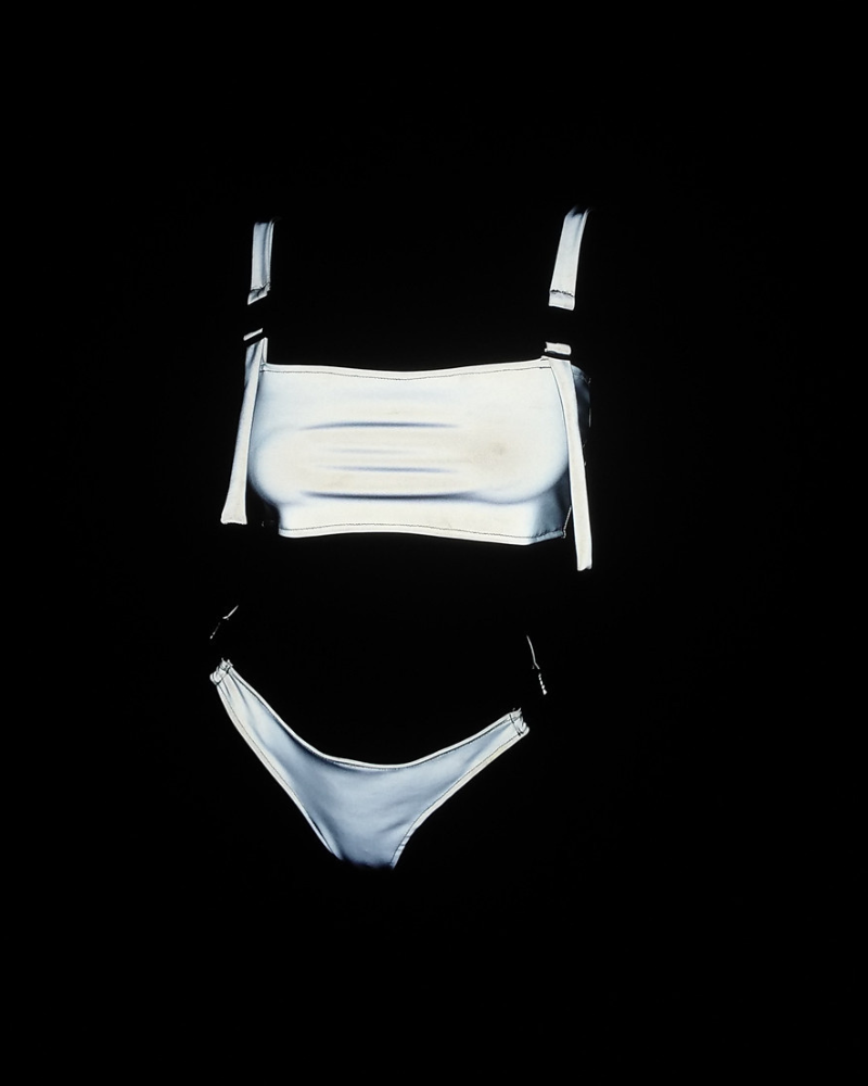 Reflective Rave Clothing Shiny Bikini Set
