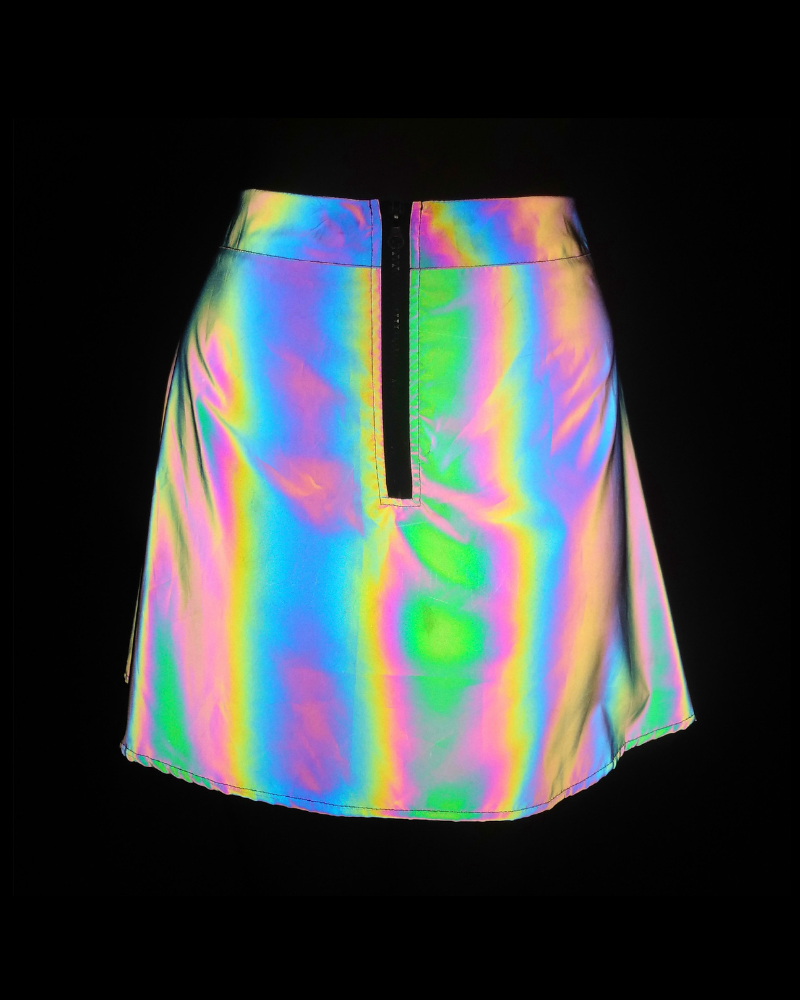 Reflective Rave Clothing Shiny Skirt Tank Two Piece Set