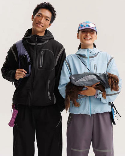 Reflective Water-Resistant Unisex Hiking Jacket