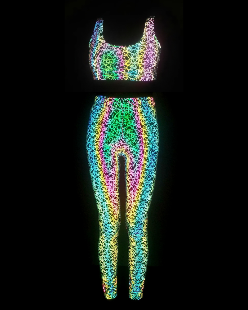 Reflective Rave Clothing Colorful Tank Leggings (Sold Separately)