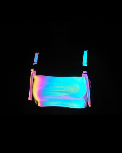 Reflective Rave Clothing Shiny Bikini Set（Individual pieces available）