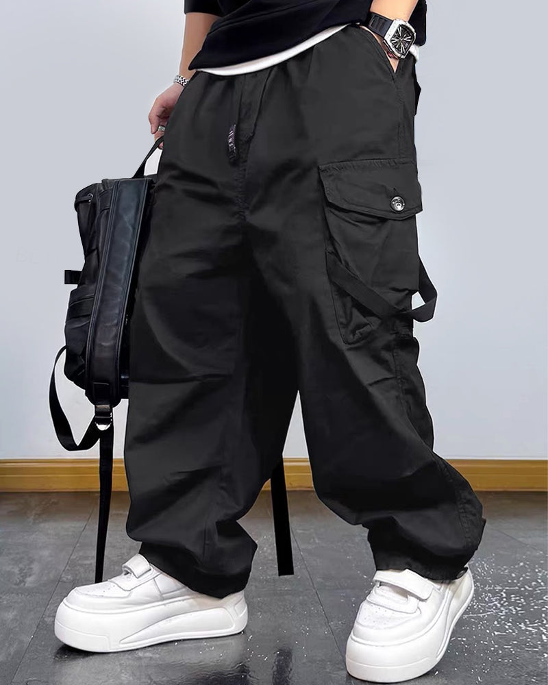 Retro Baggy Streetwear Wide Leg Cargo Pants