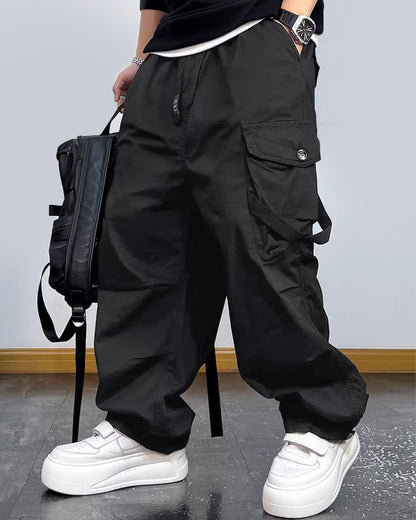 Retro Baggy Streetwear Wide Leg Cargo Pants