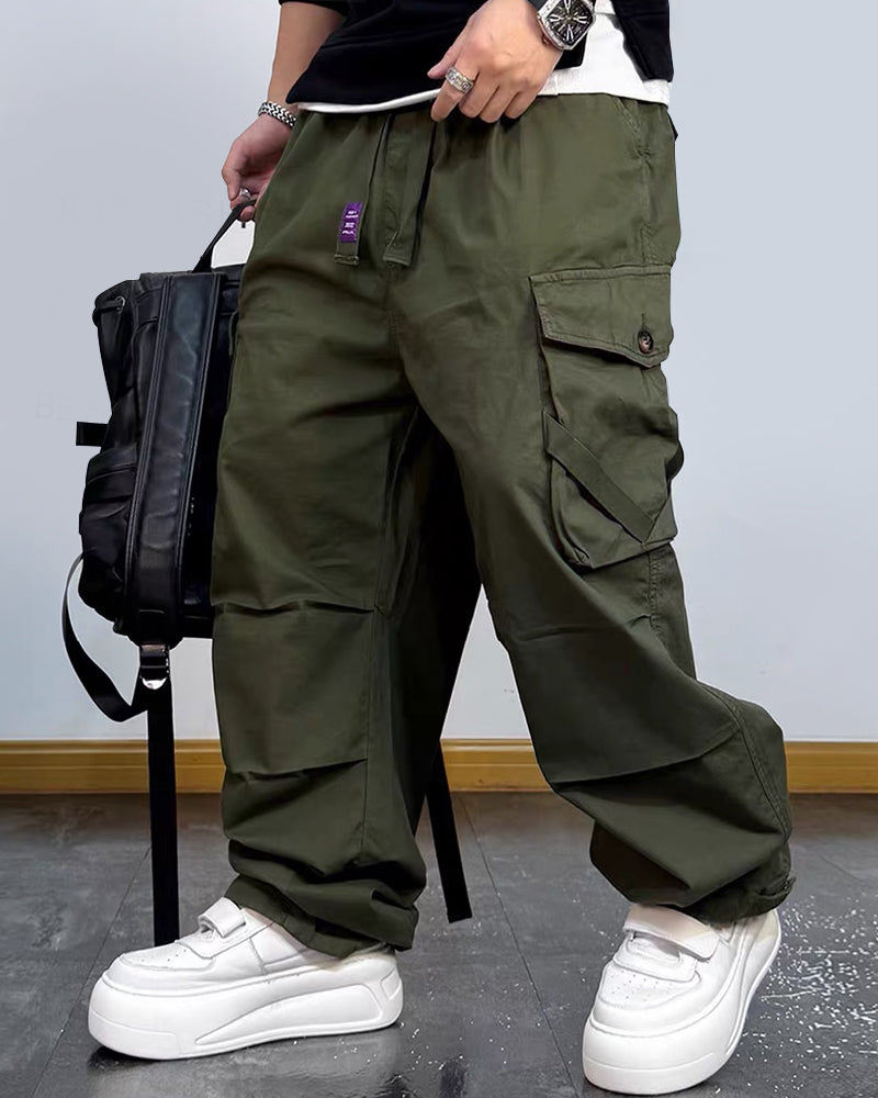 Retro Baggy Streetwear Wide Leg Cargo Pants