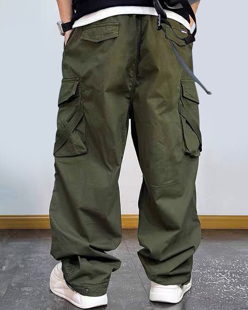 Retro Baggy Streetwear Wide Leg Cargo Pants