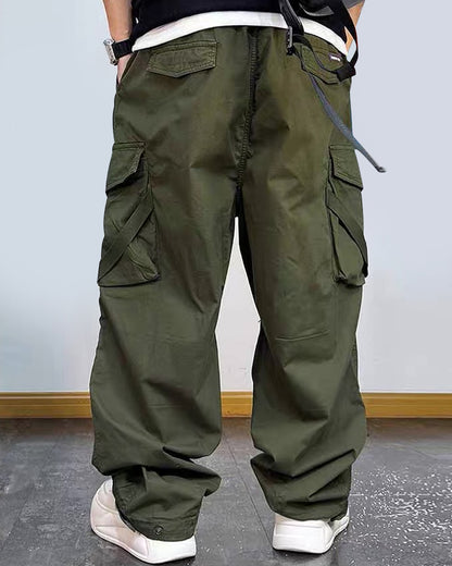 Retro Baggy Streetwear Wide Leg Cargo Pants